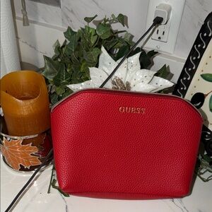 GUESS Bold Red Cosmetic Bag